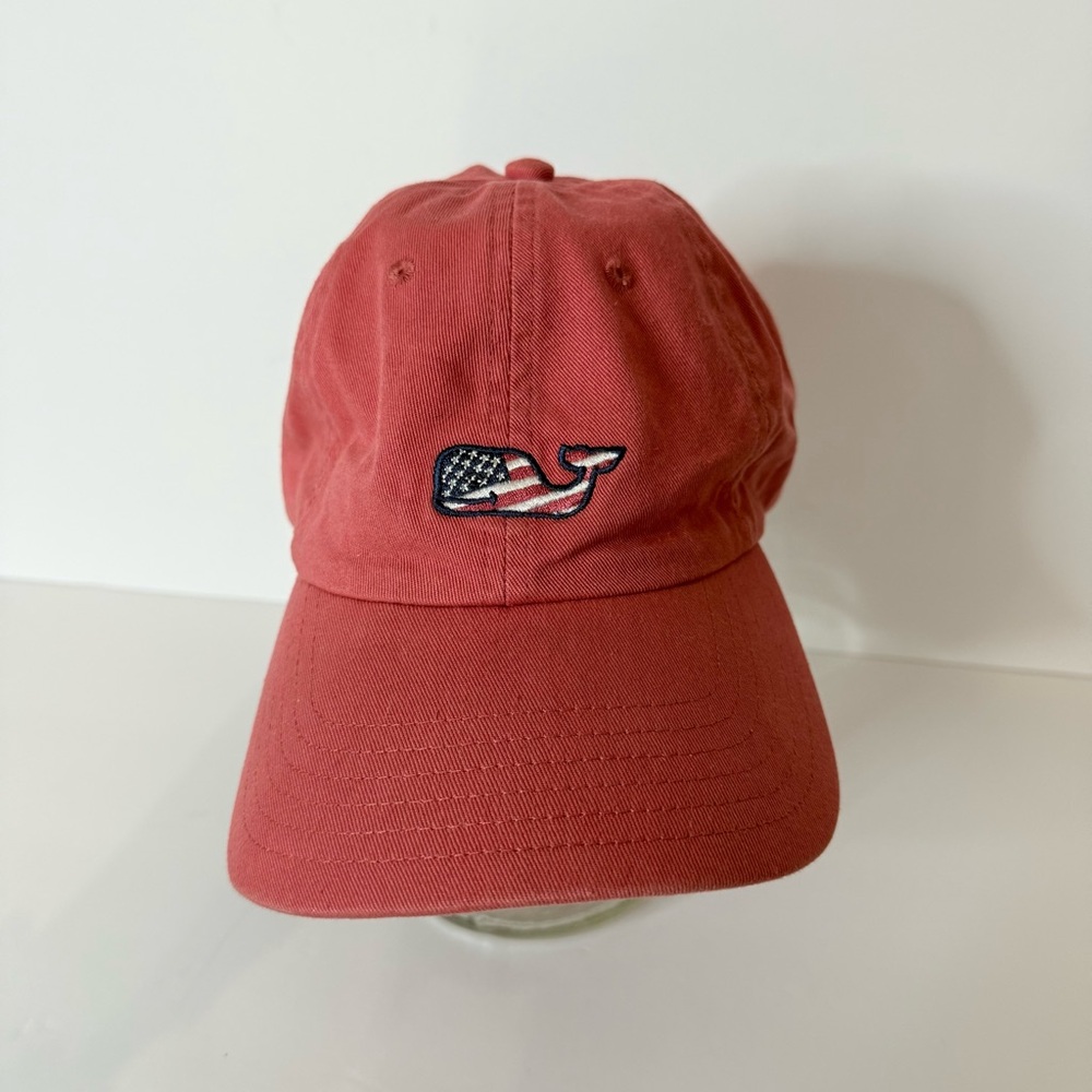 Vineyard vines Women's Slideback Hat‎ Pink Adjustable Embroidered USA Whale Logo